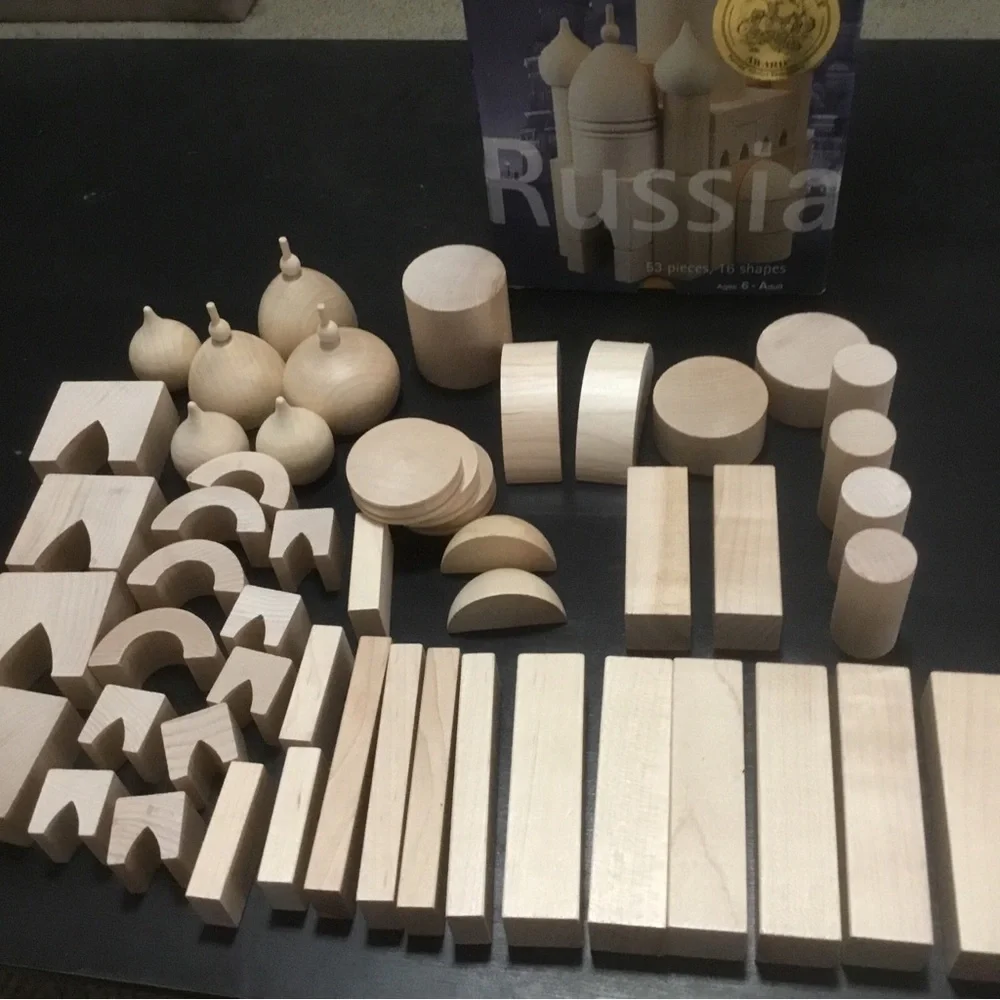 T.C. Timber Russian Set 51 Pieces HABA Master Builder Wood Block System #50-6632